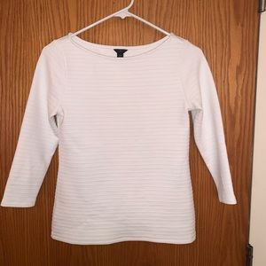 Ann Taylor White quarter sleeve top